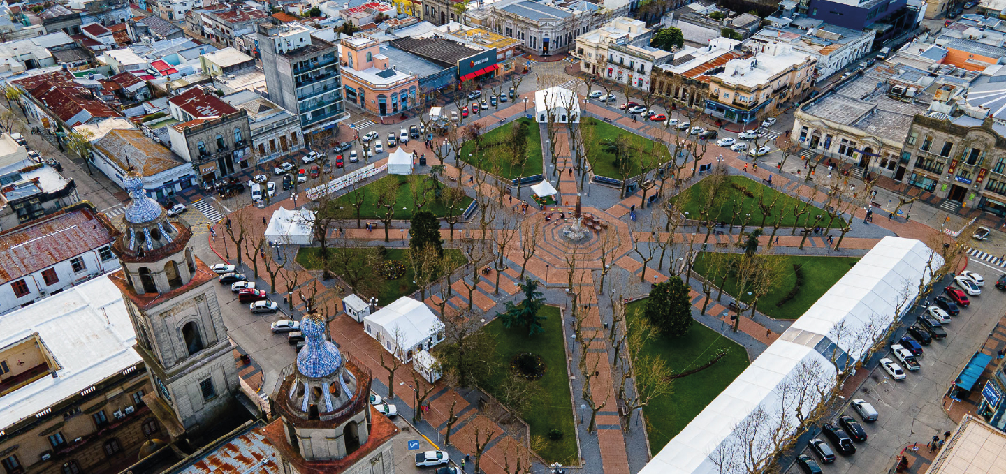 Vista de carpa para evento grande
